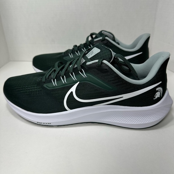New Nike Men’s 10.5 Air Zoom Pegasus 39 Michigan State Spartans Green White - Picture 9 of 12